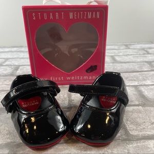 My First Weitzmans black Mary Janes Infant Shoes with box Size 1 Baby Girls